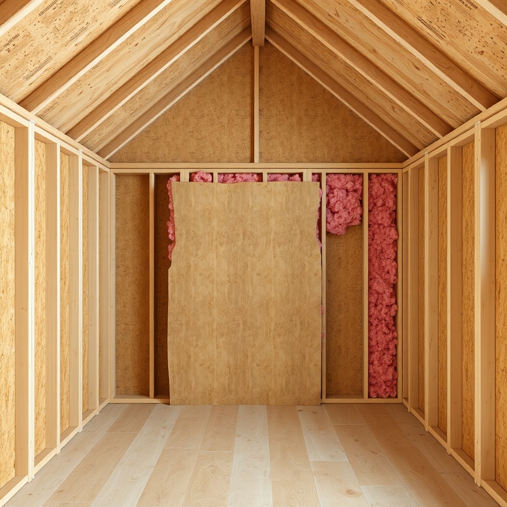 An interior view of the Karibu Oskar 6 after insulation