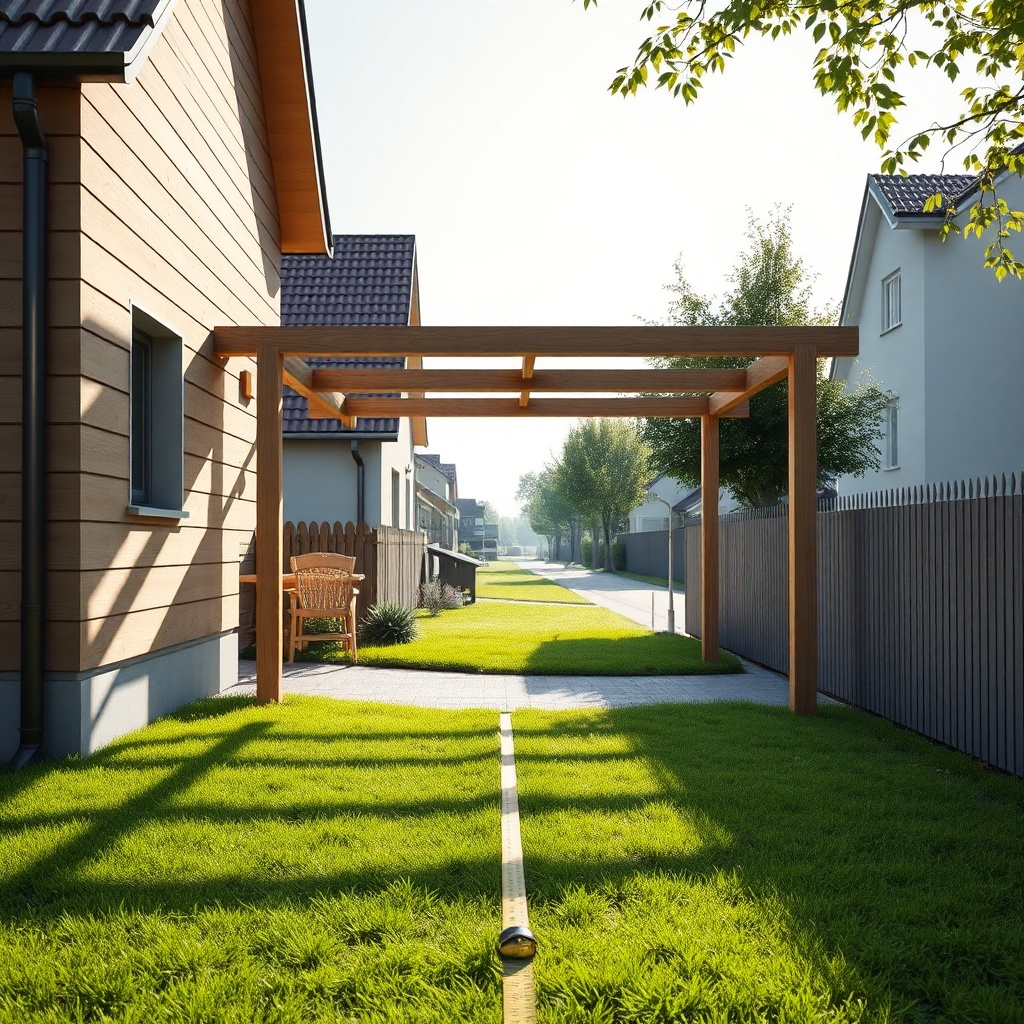 A photorealistic view of a suburban street in Germany