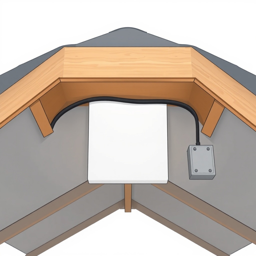 A photorealistic illustration showing a cross-section view of the Skanholz Carport 3x3's r