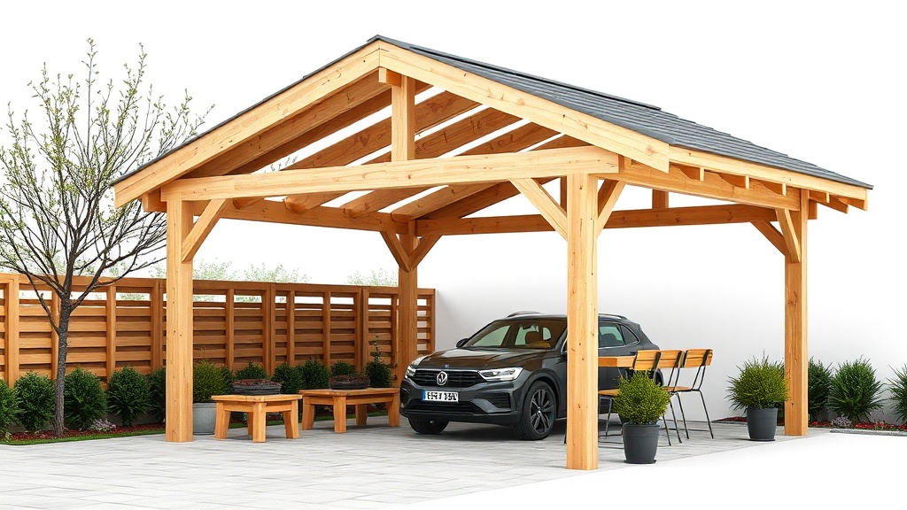 Skanholz Carport 3×3: Schneelast und Stabilität im Winter